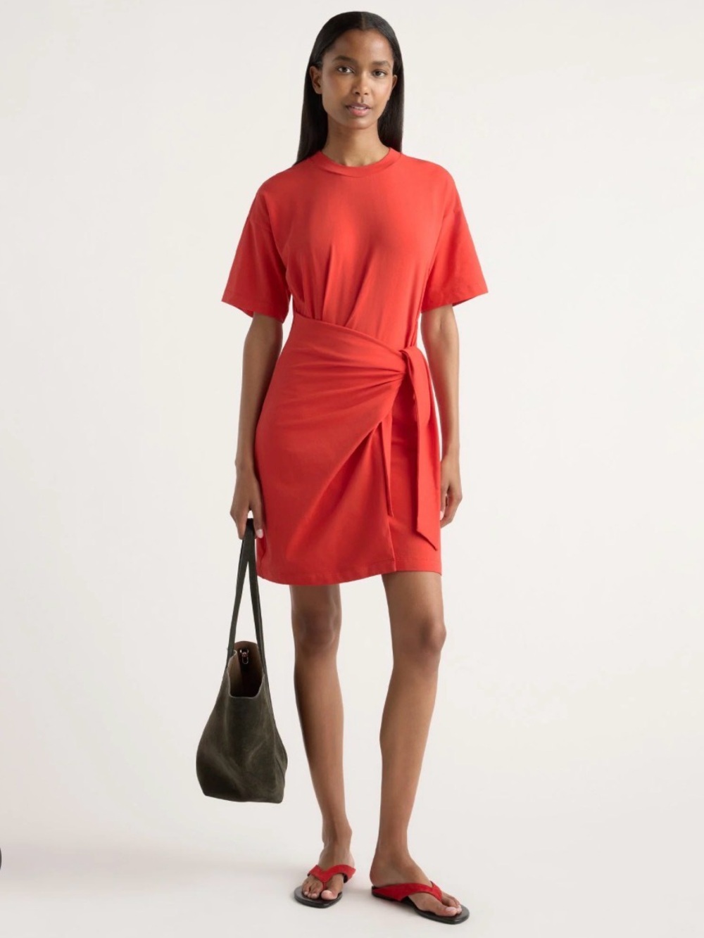 Modern Citizen Fallon Organic Cotton T-Shirt Wrap Dress